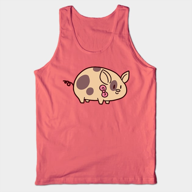 Pink Bow Piggy Tank Top by saradaboru